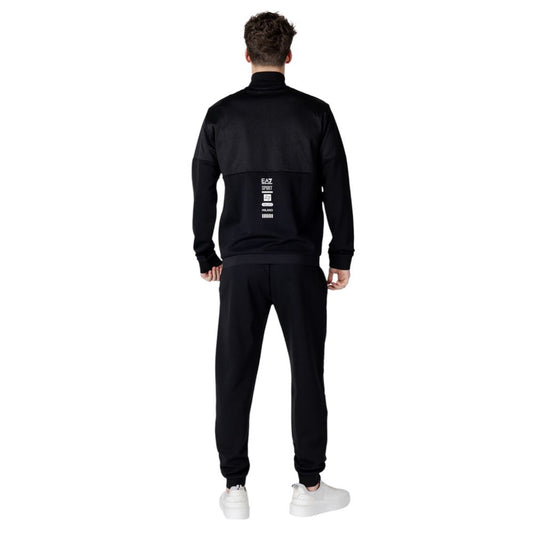 EA7 Emporio Armani Black Cotton Sweatsuit