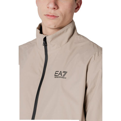 EA7 Emporio Armani Beige Polyamide Jackets & Coat
