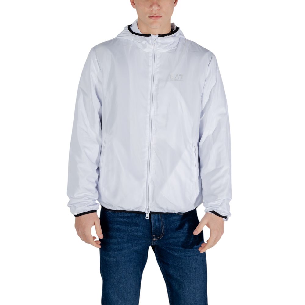 EA7 Emporio Armani White Polyester Jackets & Coat