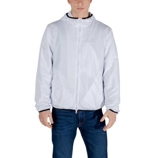 EA7 Emporio Armani White Polyester Jackets & Coat