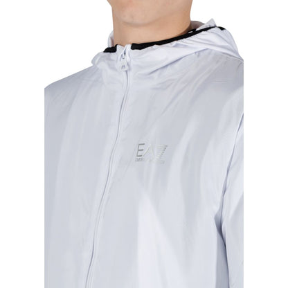 EA7 Emporio Armani White Polyester Jackets & Coat