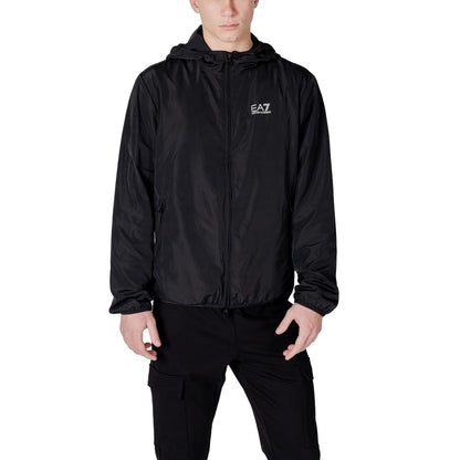 EA7 Emporio Armani Black Polyester Jackets & Coat