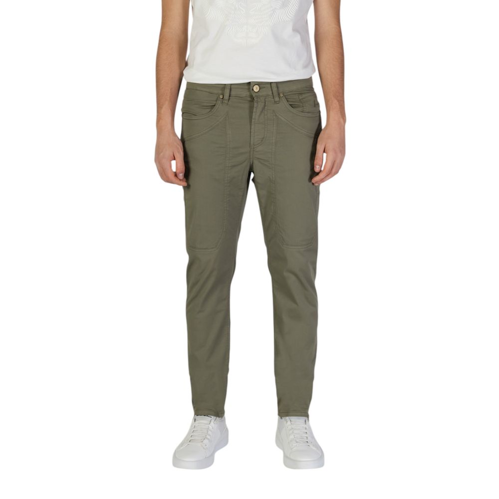 Jeckerson Green Cotton Skinny Pant