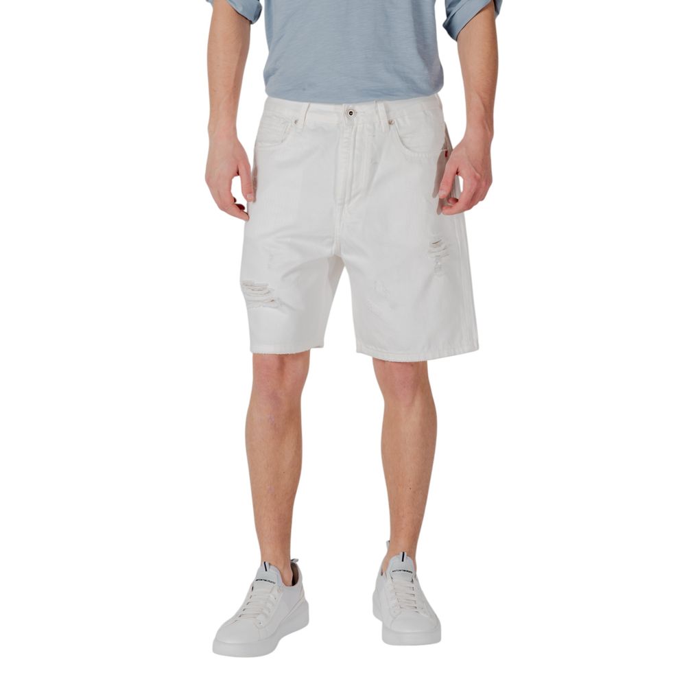 Gianni Lupo White Cotton Bermuda