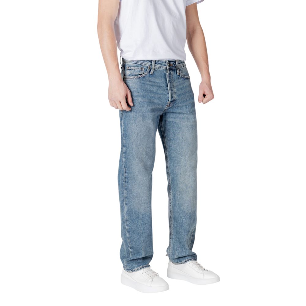 Jack Jones Blue Cotton Relaxed Fit Jean