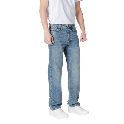 Jack Jones Blue Cotton Relaxed Fit Jean