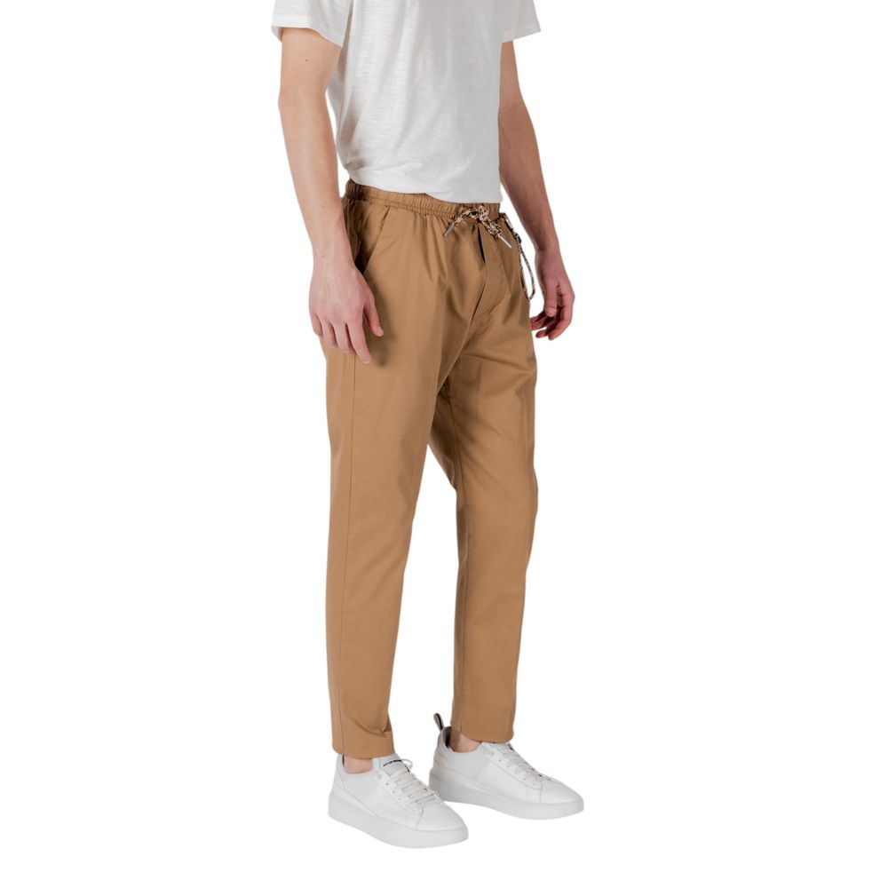Gianni Lupo Brown Cotton Pant