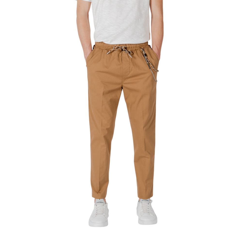 Gianni Lupo Brown Cotton Pant