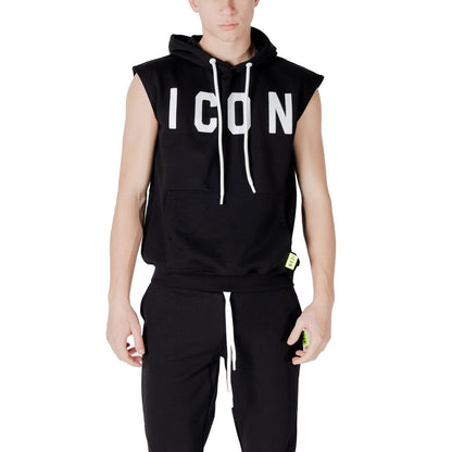 Icon Black Cotton Hoody