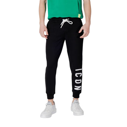 Icon Black Cotton Joggers Workout Pant