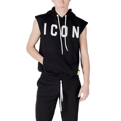 Icon Black Cotton Hoody