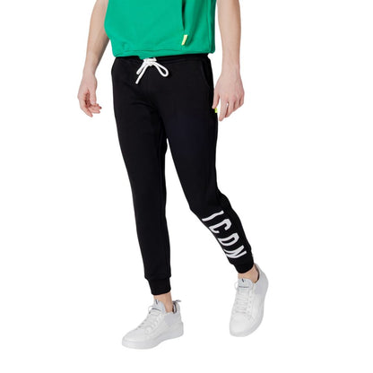Icon Black Cotton Joggers Workout Pant