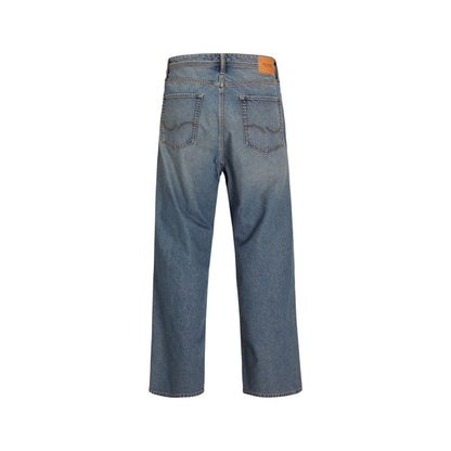 Jack Jones Blue Cotton Relaxed Fit Jean