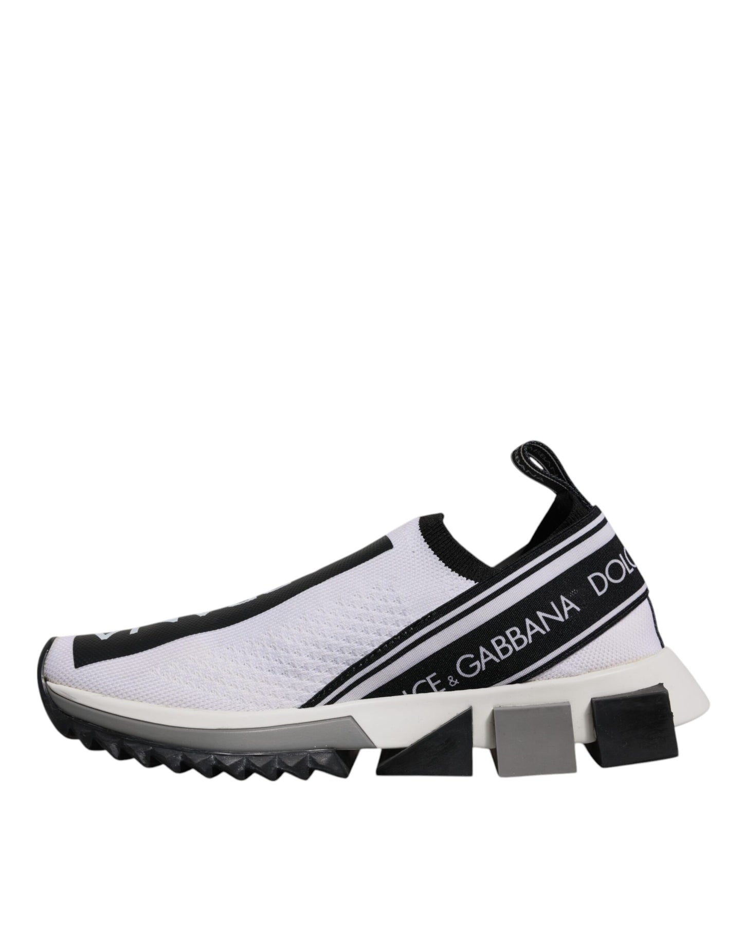 Dolce & Gabbana Black White Slip On Sorrento Sneakers Shoes