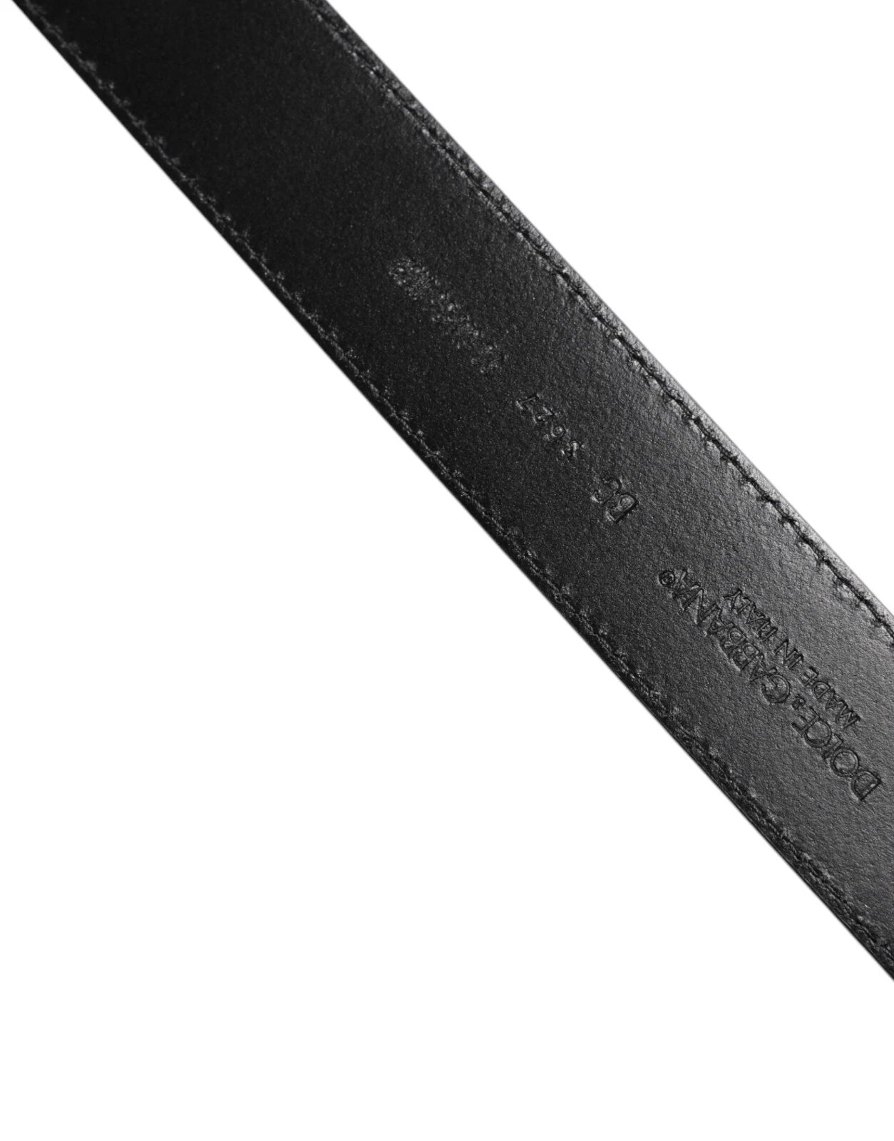 Dolce & Gabbana Black Leather Metal Buckle Classic Men Belt