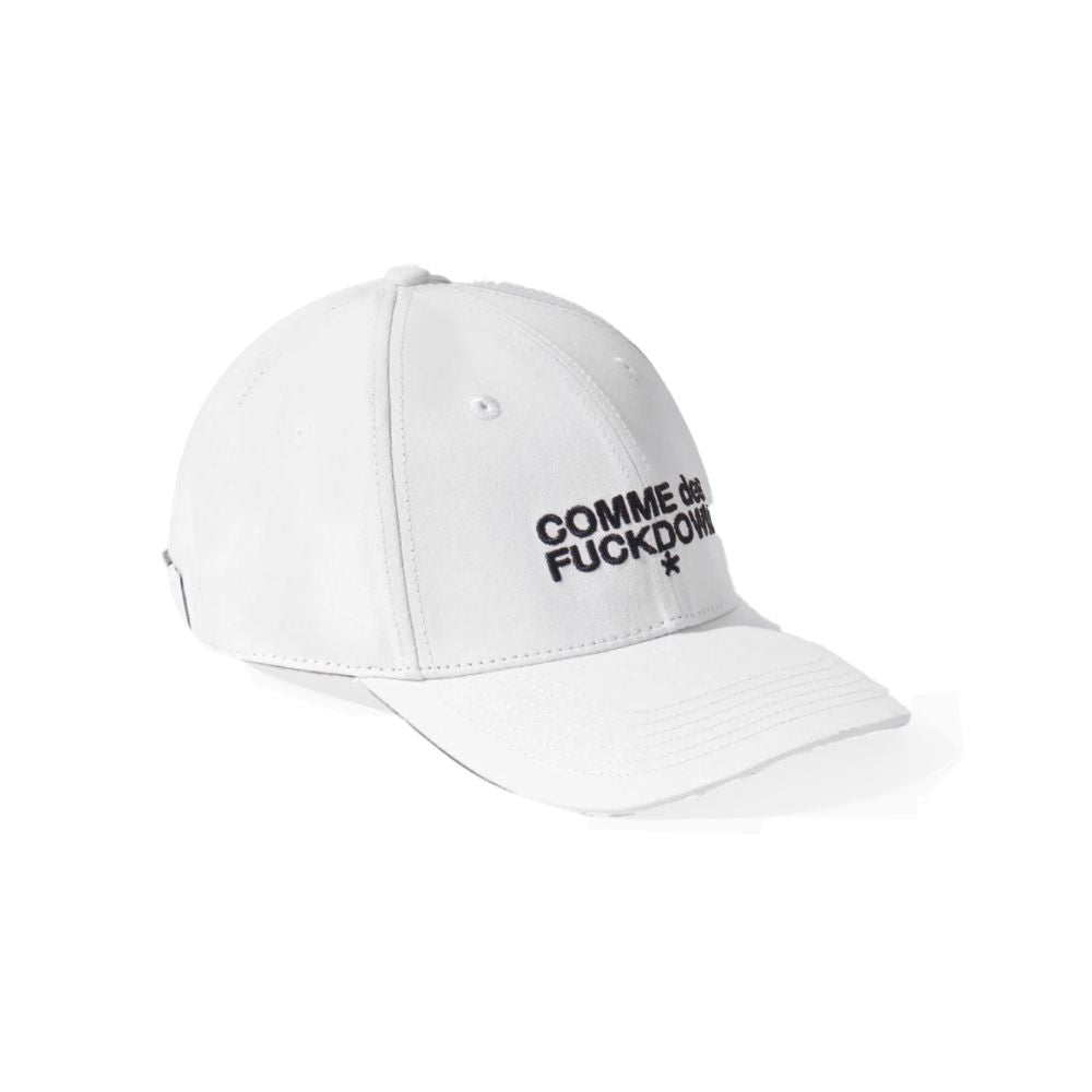 Comme Des Fuckdown White Cotton Hat