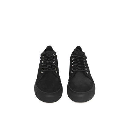 Cerruti 1881 Black Calfskin Women Sneaker