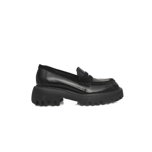 Cerruti 1881 Black Calfskin Women Loafer