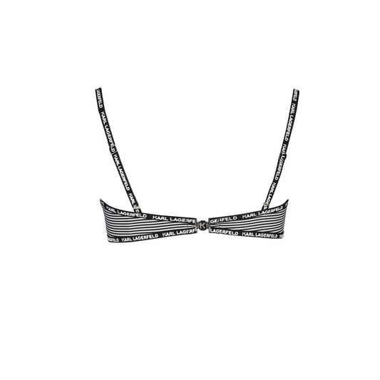 Karl Lagerfeld Black Elastane Swimwear