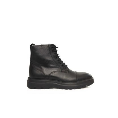 Cerruti 1881 Black Leather Men Boot