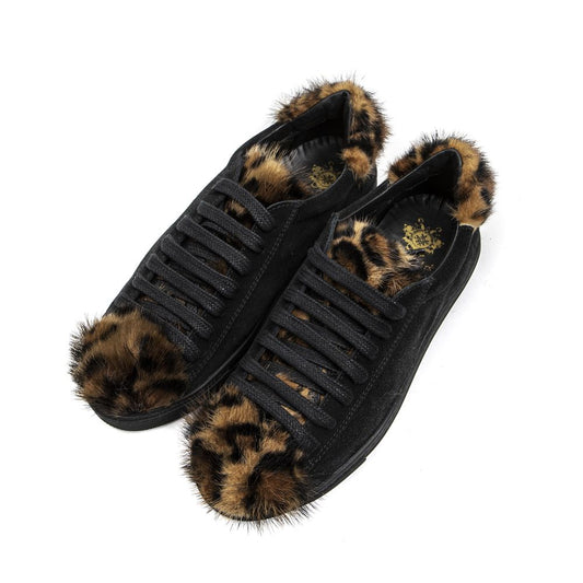 Mr&Mrs Italy Black Leather Women Sneaker