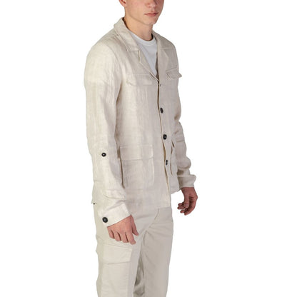 In My Hood Beige Linen Blazer