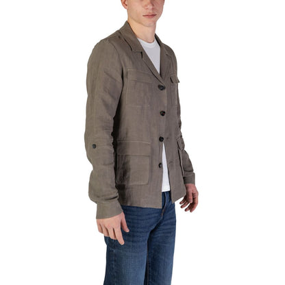 In My Hood Green Linen Blazer