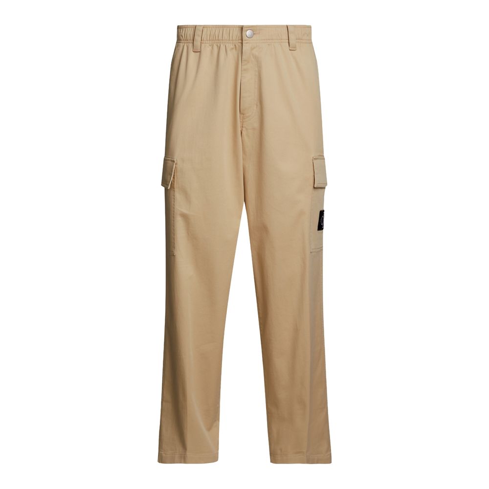 Calvin Klein Jeans Beige Recycled Cotton Pant