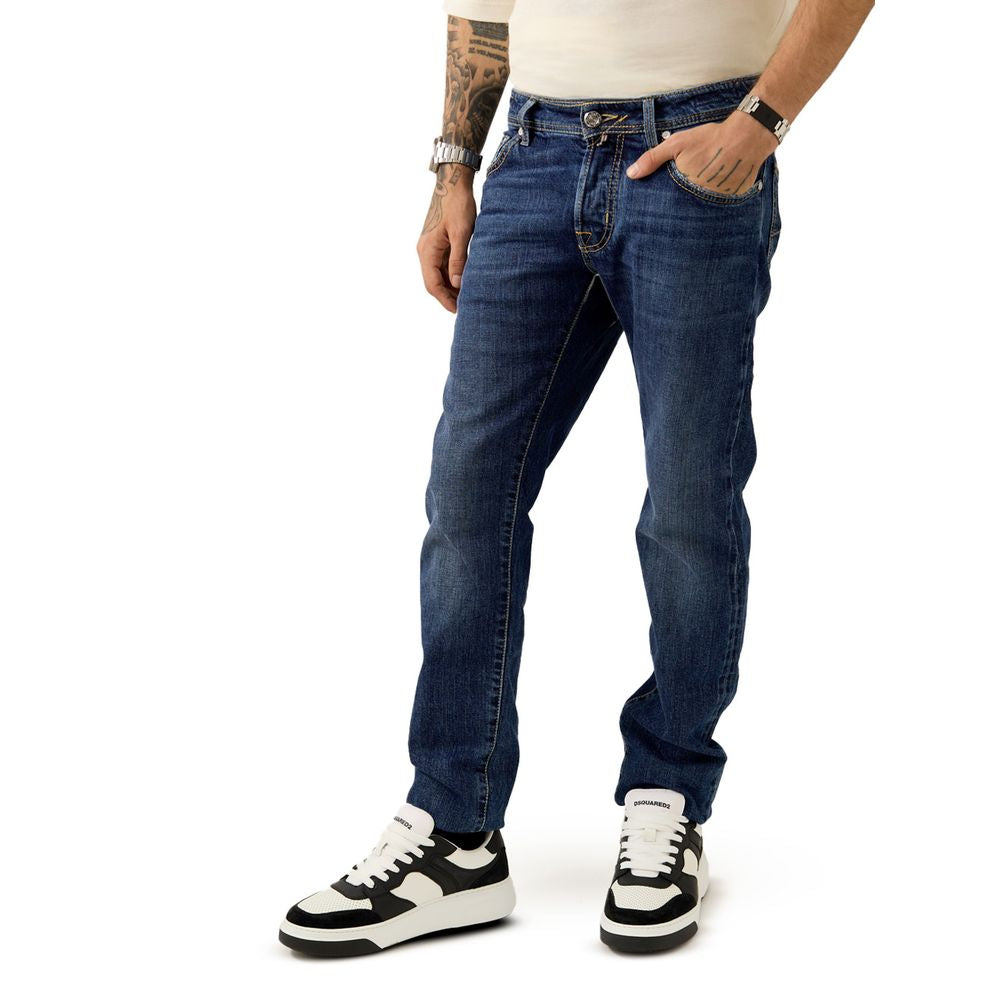 Jacob Cohen Blue Cotton Skinny Jean