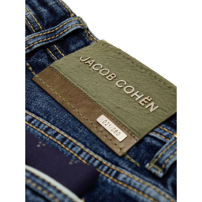 Jacob Cohen Blue Cotton Skinny Jean