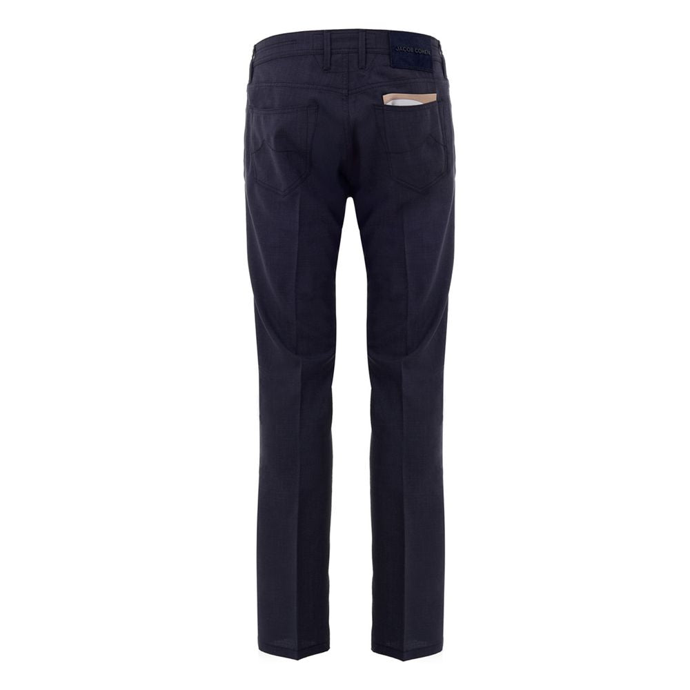 Jacob Cohen Blue Wool Pant