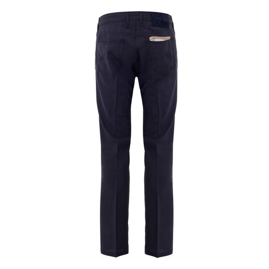 Jacob Cohen Blue Wool Pant