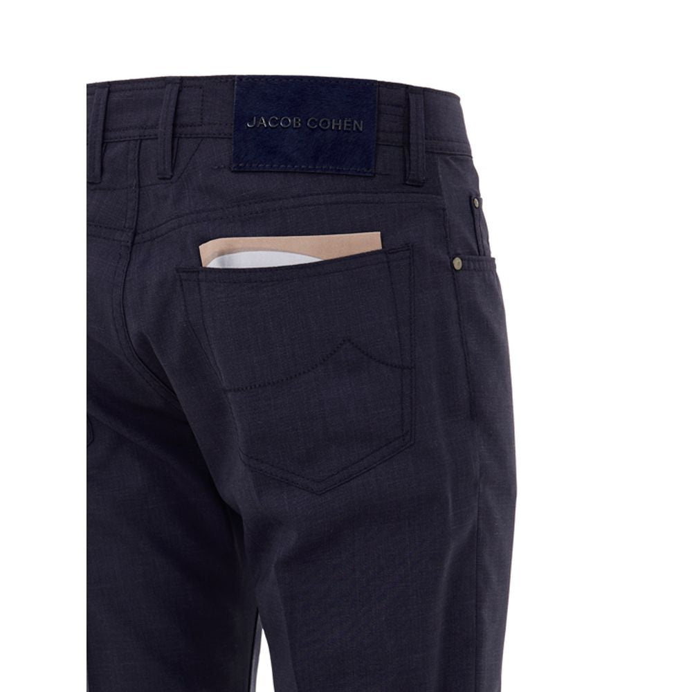 Jacob Cohen Blue Wool Pant