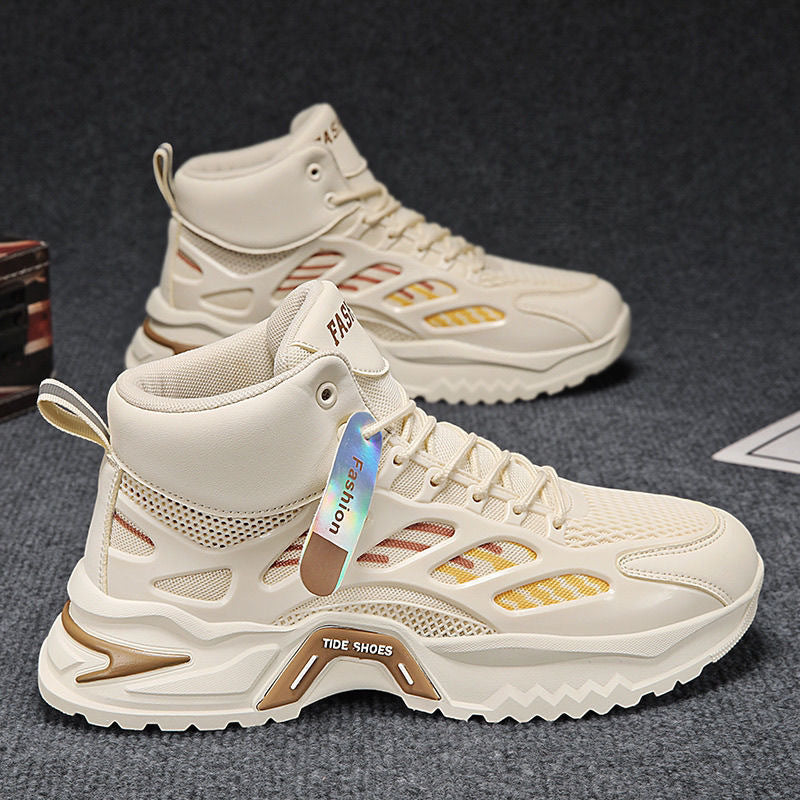 Zapatos altos transpirables para hombre, suela gruesa modernos