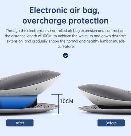 Masajeador de cintura con tracción lumbar, compresa caliente inflable, camilla cervical para espalda, masaje con presión de aire, reduce el alivio del dolor.