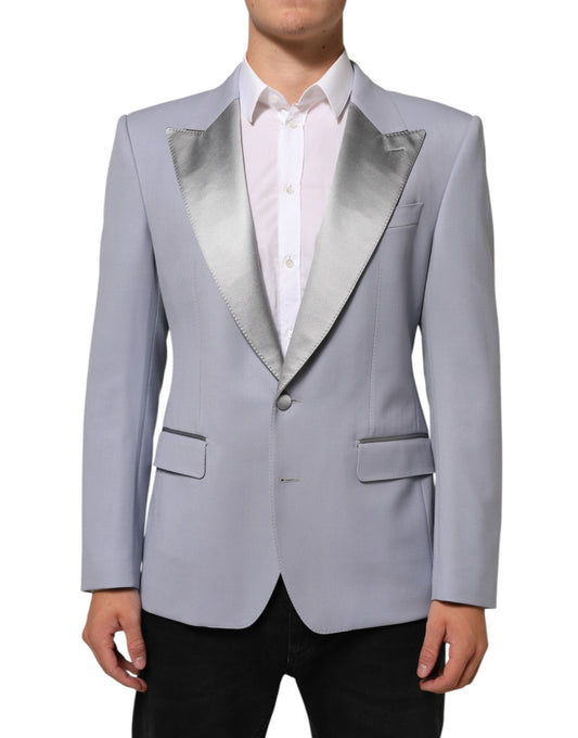 Dolce & Gabbana Gray Wool SICILIA 2 Buttons Men Suit Blazer