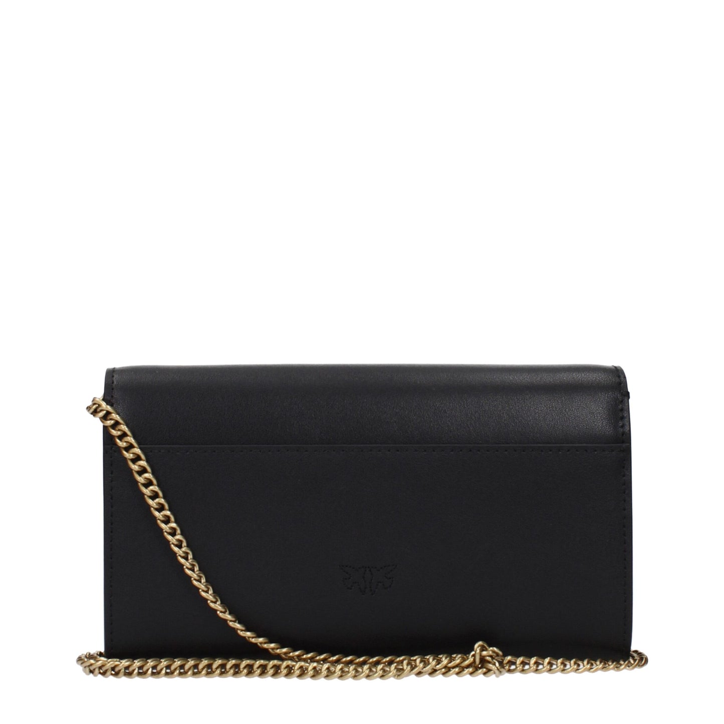 PINKO Black Leather Clutch Bags