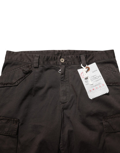 Dolce & Gabbana Brown Re- Edition Cotton Men Cargo Pants