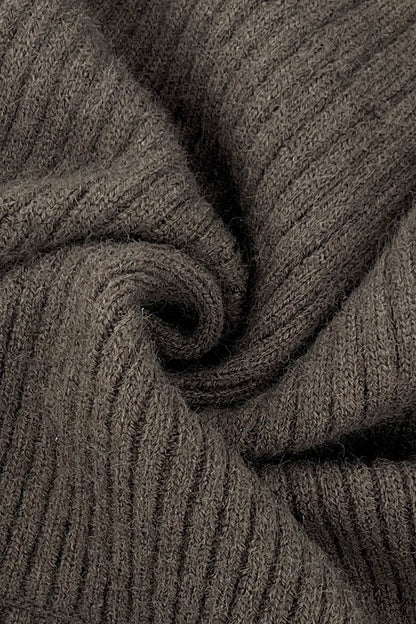 Sweater de un solo hombro - top ajustado con dobladillo diagonal versátil