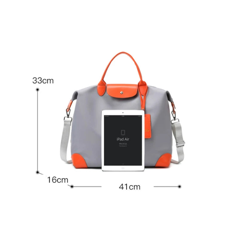 Nuevo bolso de mano ligero de gran capacidad, impermeable, para deportes, fitness, bolsa de embarque, bolsa de equipaje de viaje de negocios simplific