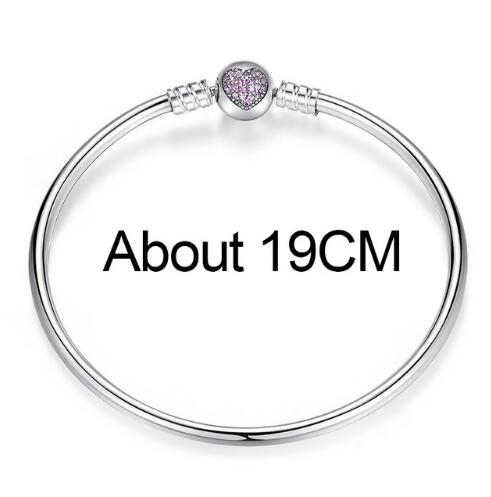 Pulsera y brazalete BAMOER de cadena de serpiente de plata de ley 925 con circonita cúbica pavé y estrella, joyería DIY PAS901