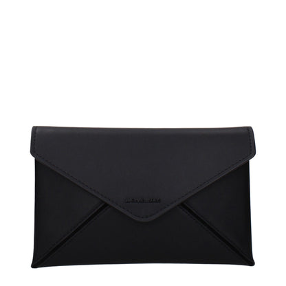 Michael Kors Black Leather Clutch Bags