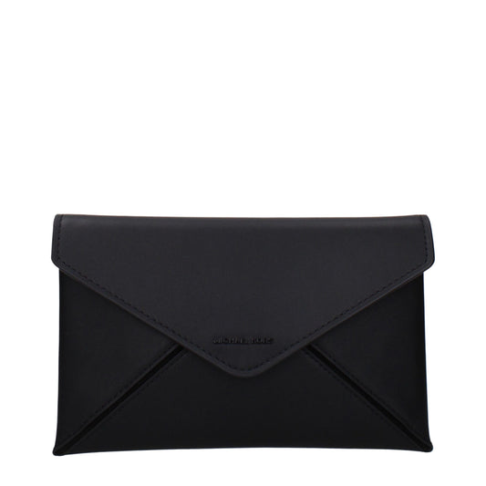 Michael Kors Black Leather Clutch Bags