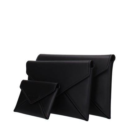 Michael Kors Black Leather Clutch Bags