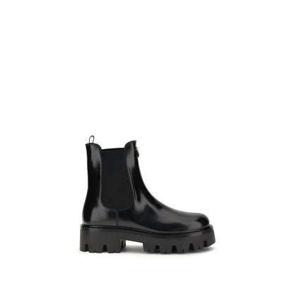 Prada Brushed leather Ankle Boots