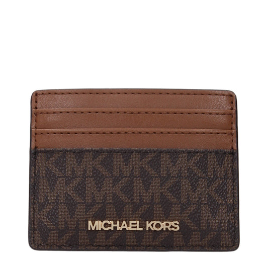 Michael Kors Brown Fabric Cardholders