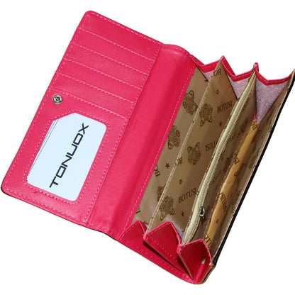 Carteras para mujer de piel sintética suave con diseño de gatos