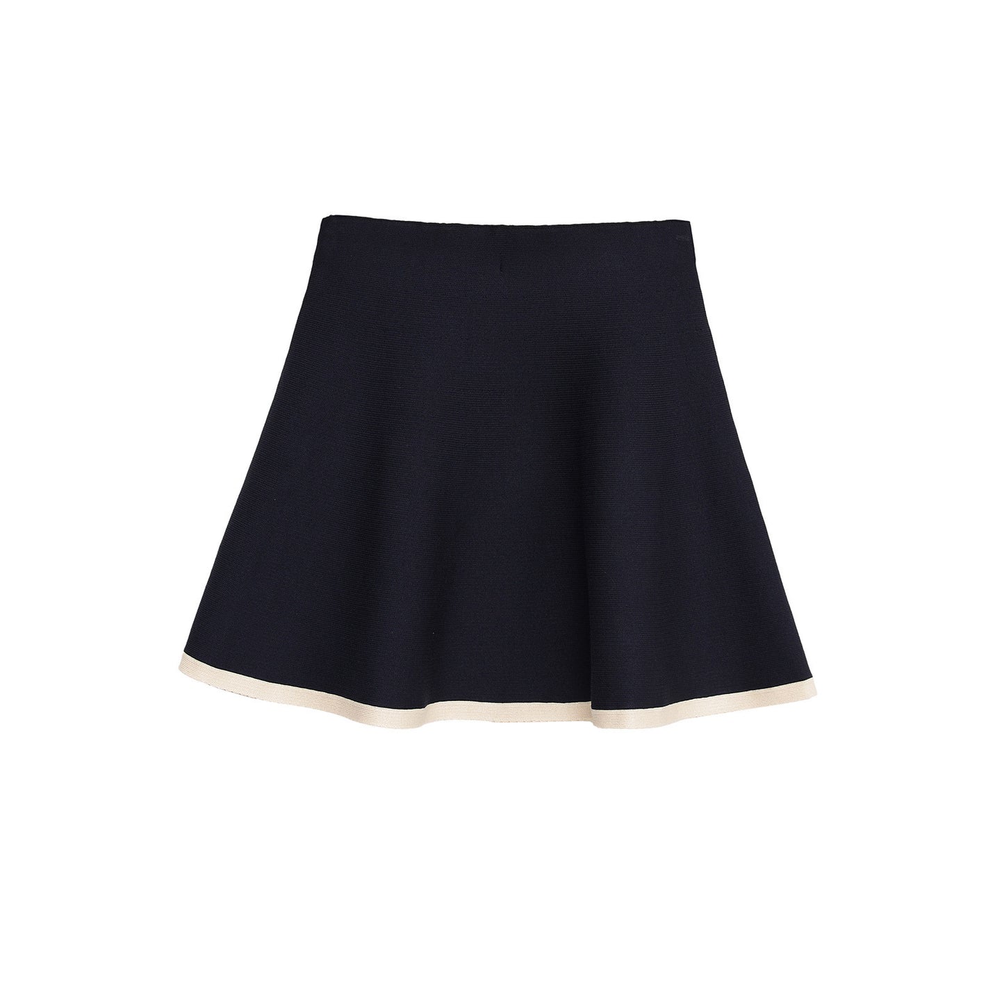 Falda de punto de corte A con ribete