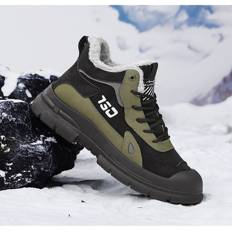 Botas estilo Martin cálidas de lana de invierno para hombre, deportivas casuales, versátiles