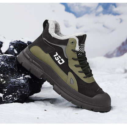 Botas estilo Martin cálidas de lana de invierno para hombre, deportivas casuales, versátiles